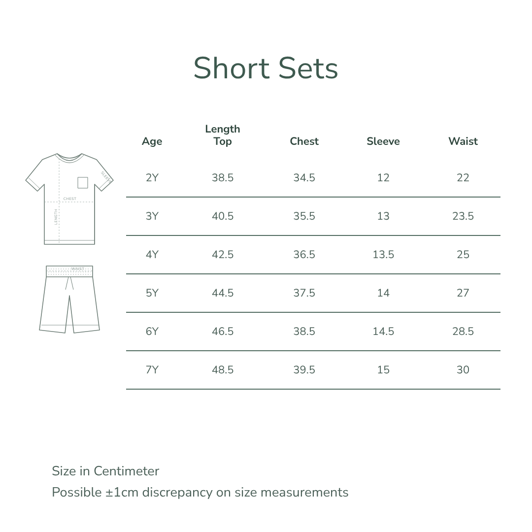 2-Piece Pocket Short Sleeve Set (Paper Boats)