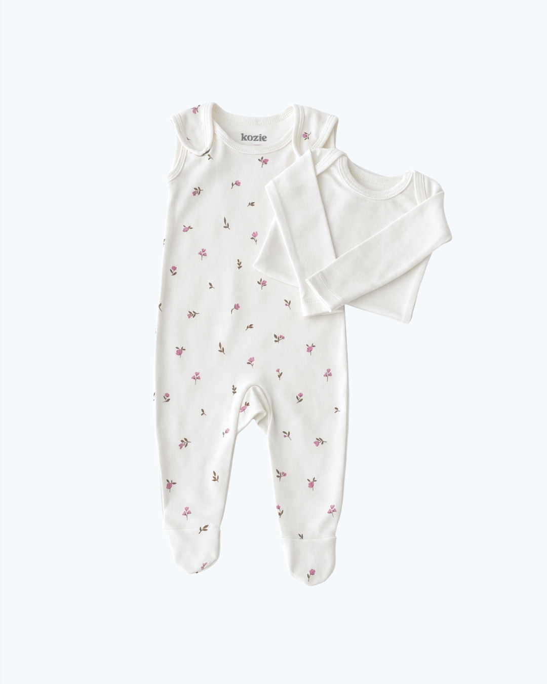 Footed Romper Set "Winter Floral"