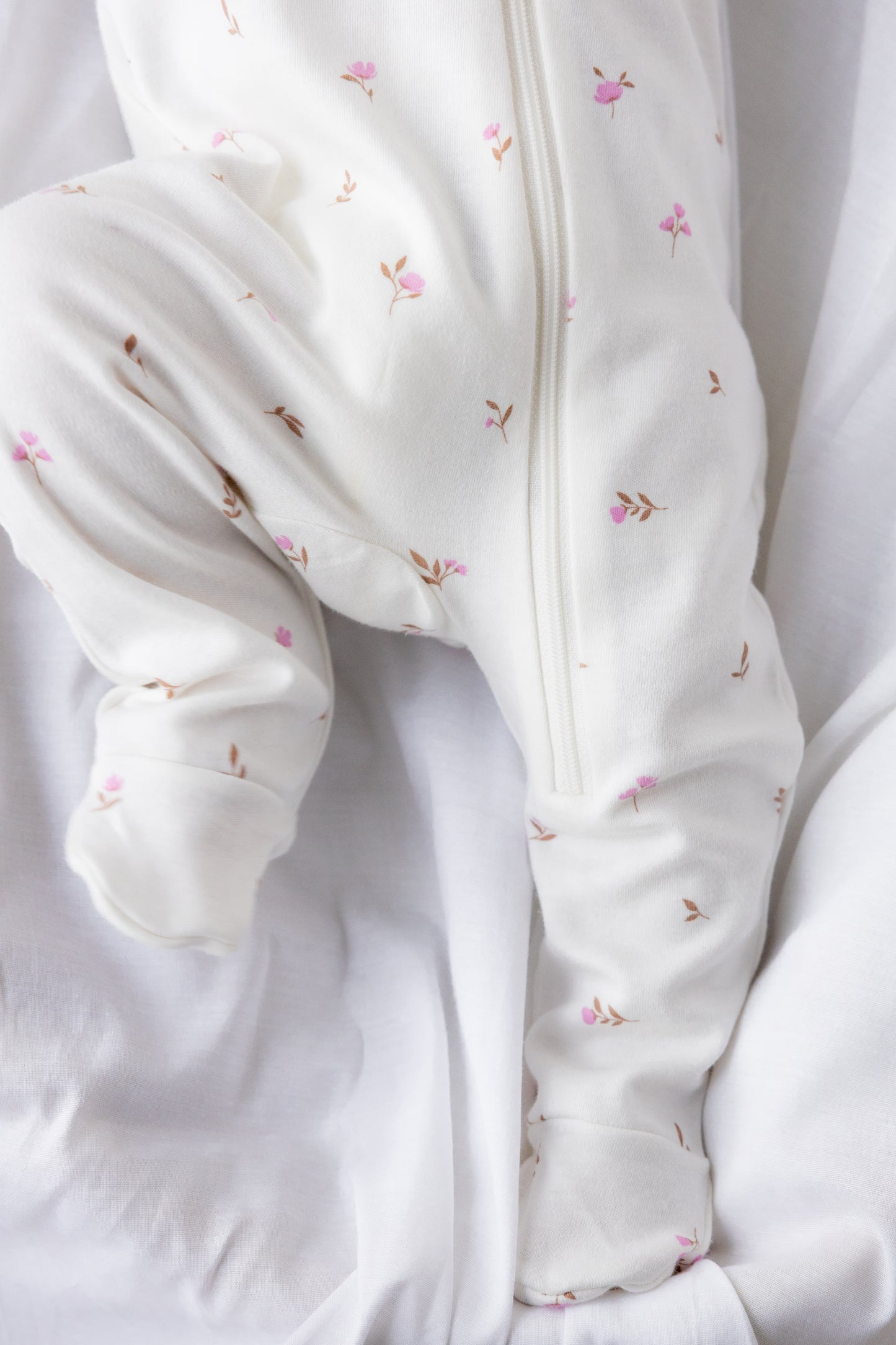 Footed Zipper Sleepsuit - Winter Floral