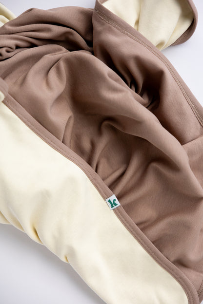 Double-Sided Baby Blanket - Cocoa + Natural