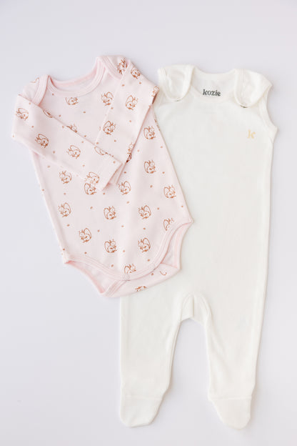 Footed Romper Set (Forest Squirrel)