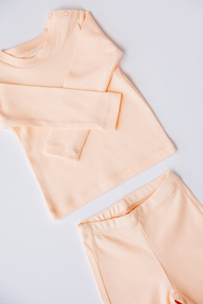 Long Sleeve Pyjama Set (Coral)