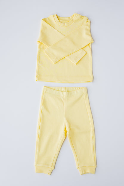 Long Sleeve Pyjama Set (Butter Yellow)
