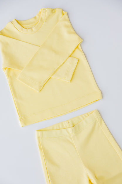 Long Sleeve Pyjama Set (Butter Yellow)