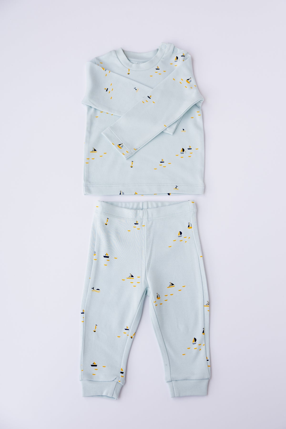 Long Sleeve Pyjama Set (Blue Sails)