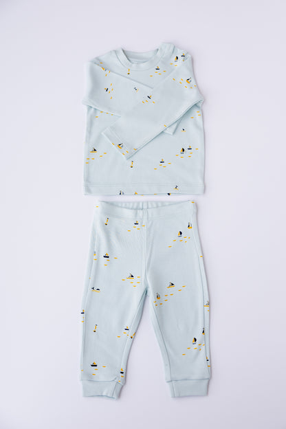 Long Sleeve Pyjama Set (Blue Sails)
