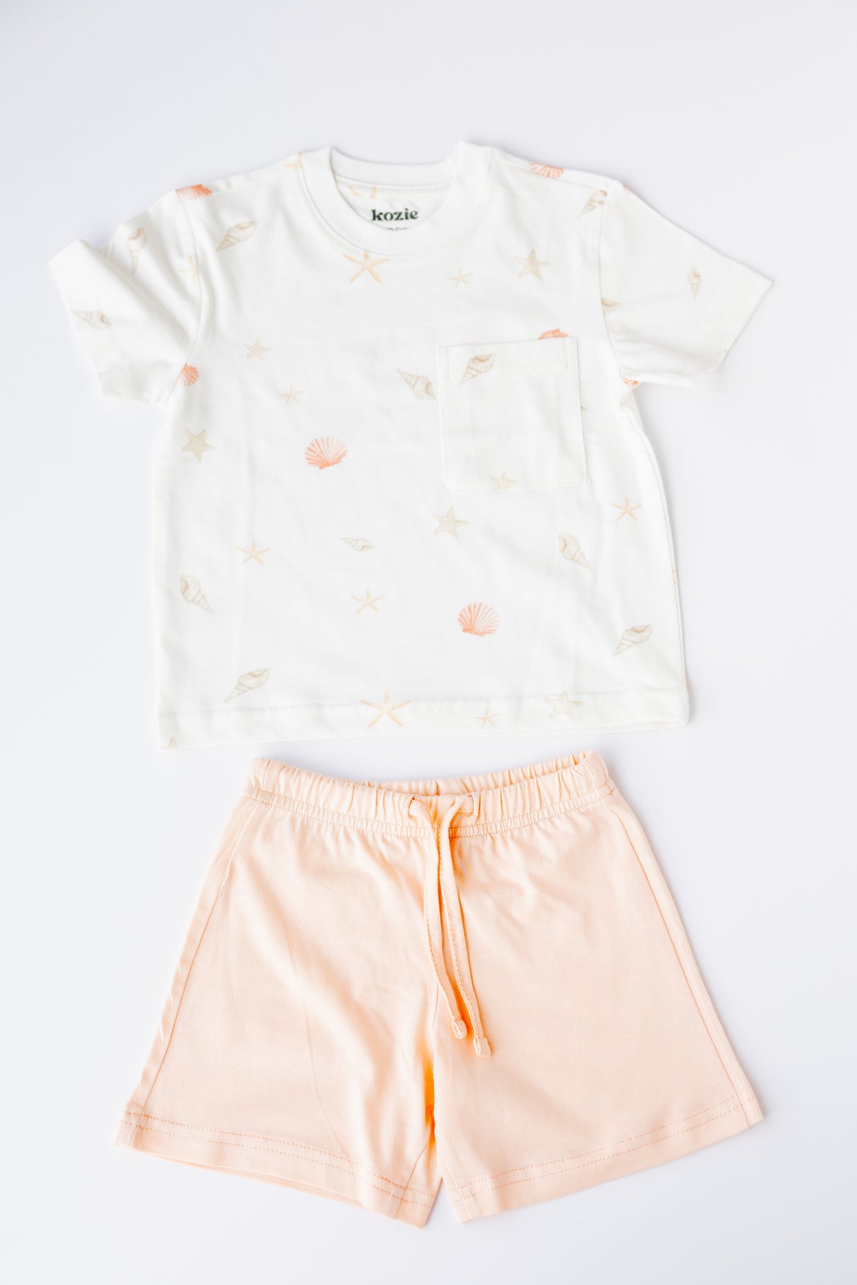2-Piece Pocket Short Sleeve Set (Sea Shells)