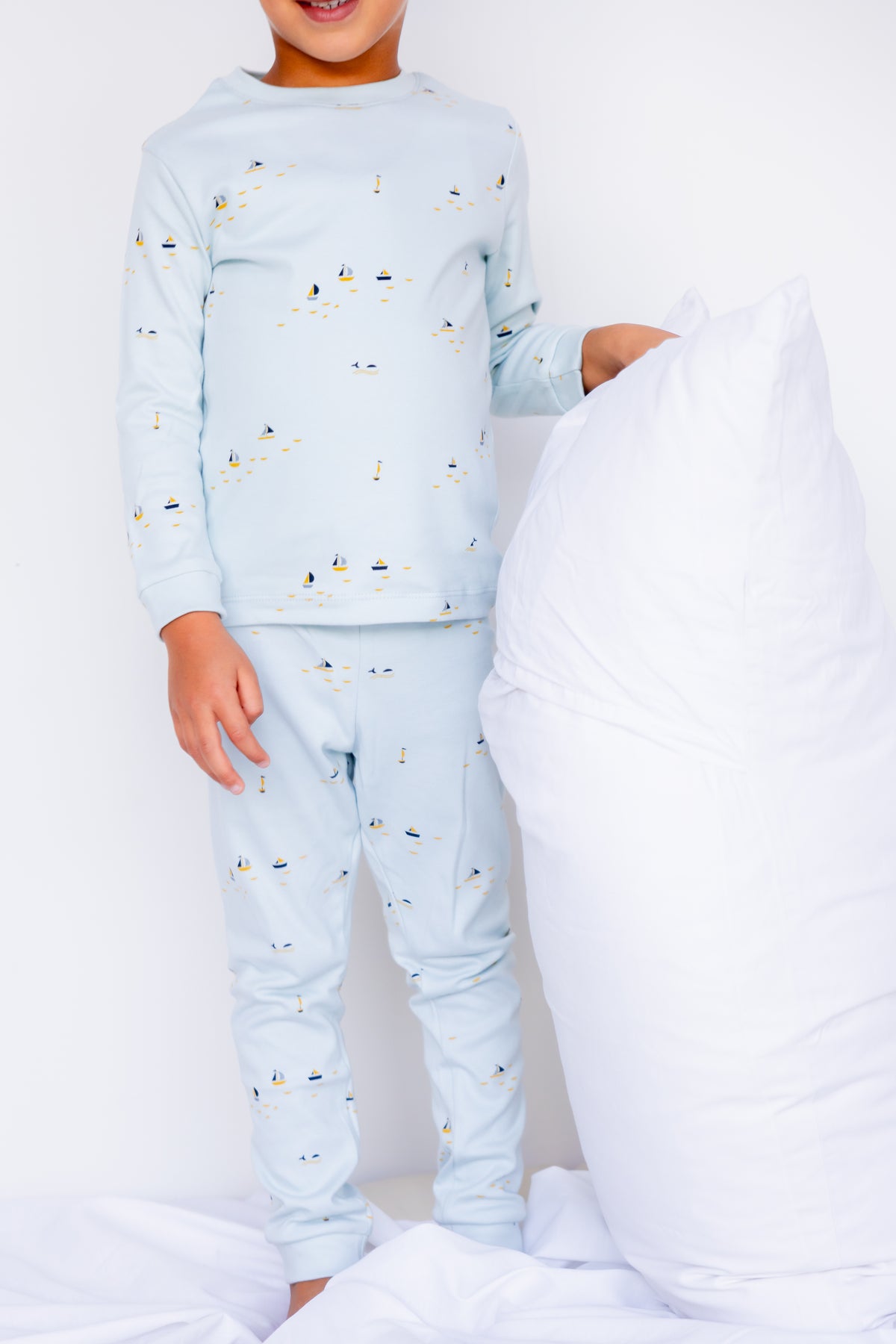 Kids Long Sleeve Pyjama Set (Blue Sails)