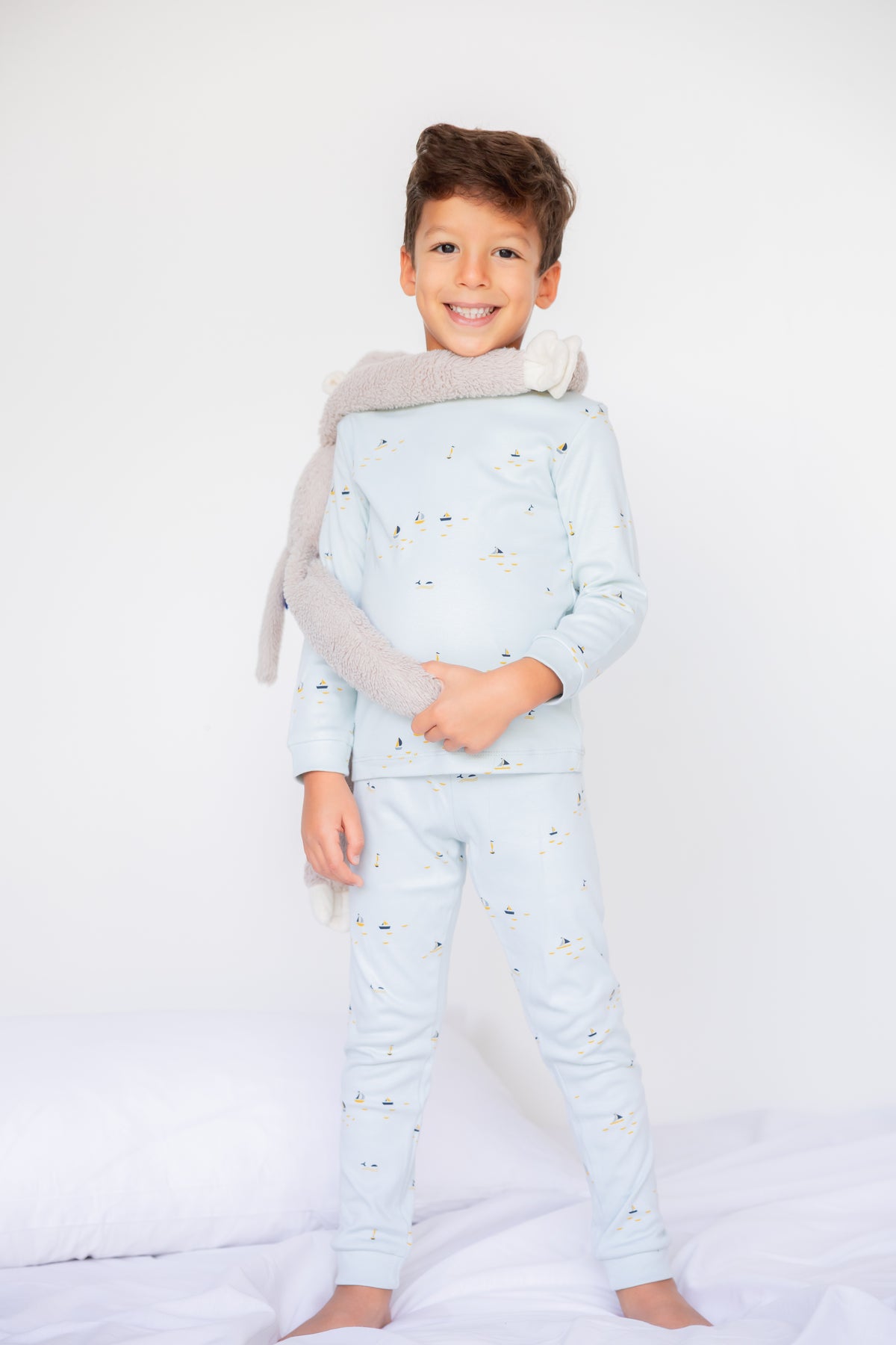 Kids Long Sleeve Pyjama Set (Blue Sails)