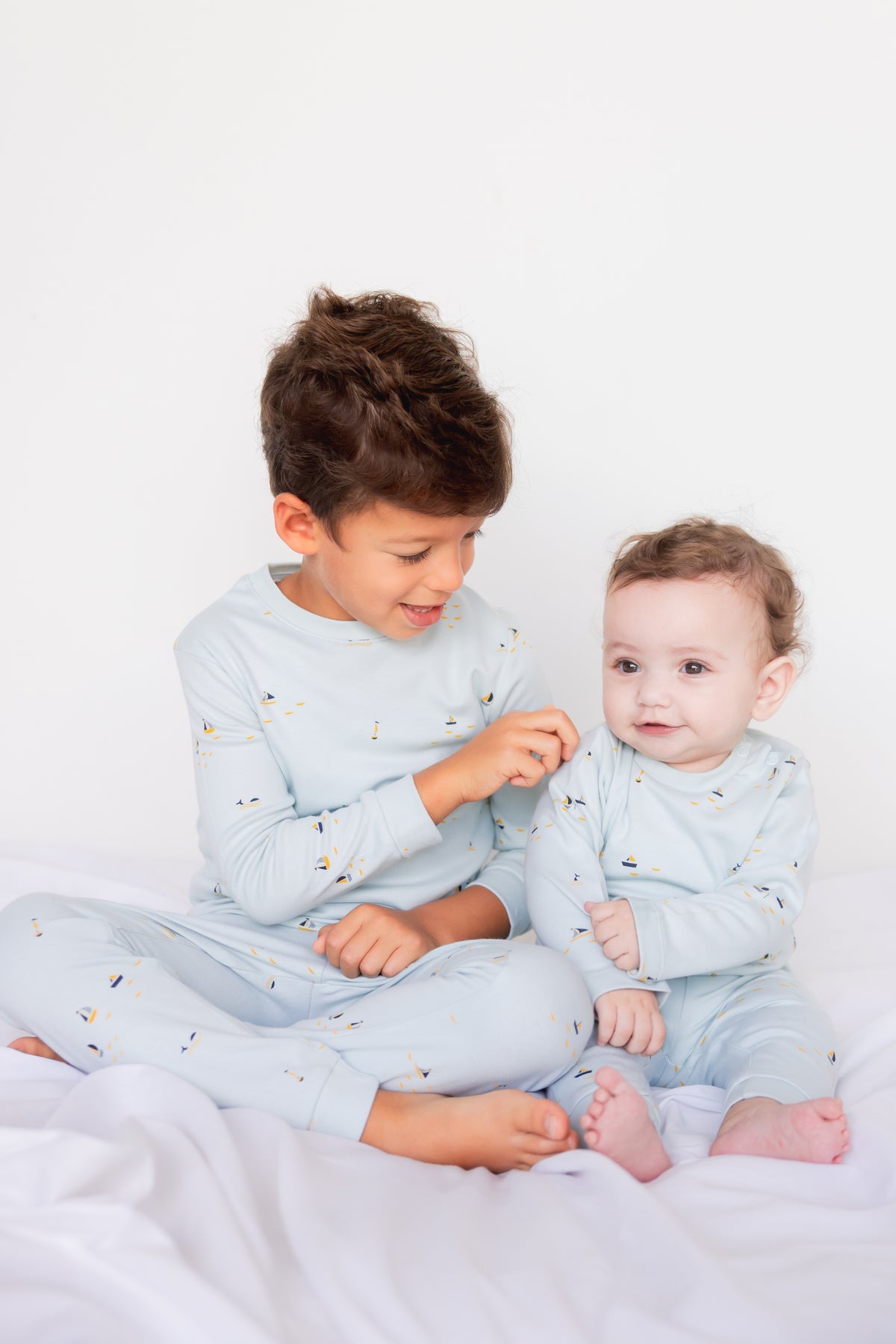 Kids Long Sleeve Pyjama Set (Blue Sails)