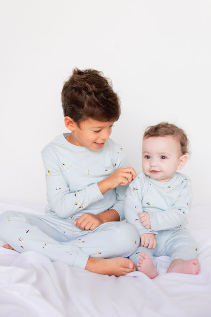 Kids Long Sleeve Pyjama Set (Blue Sails)
