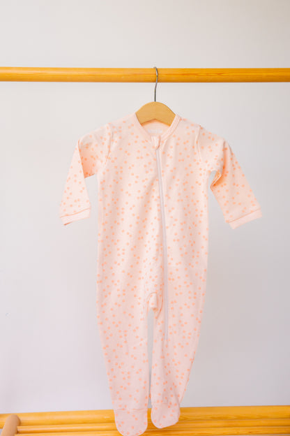 Footed Zipper Sleepsuit (Daisies)
