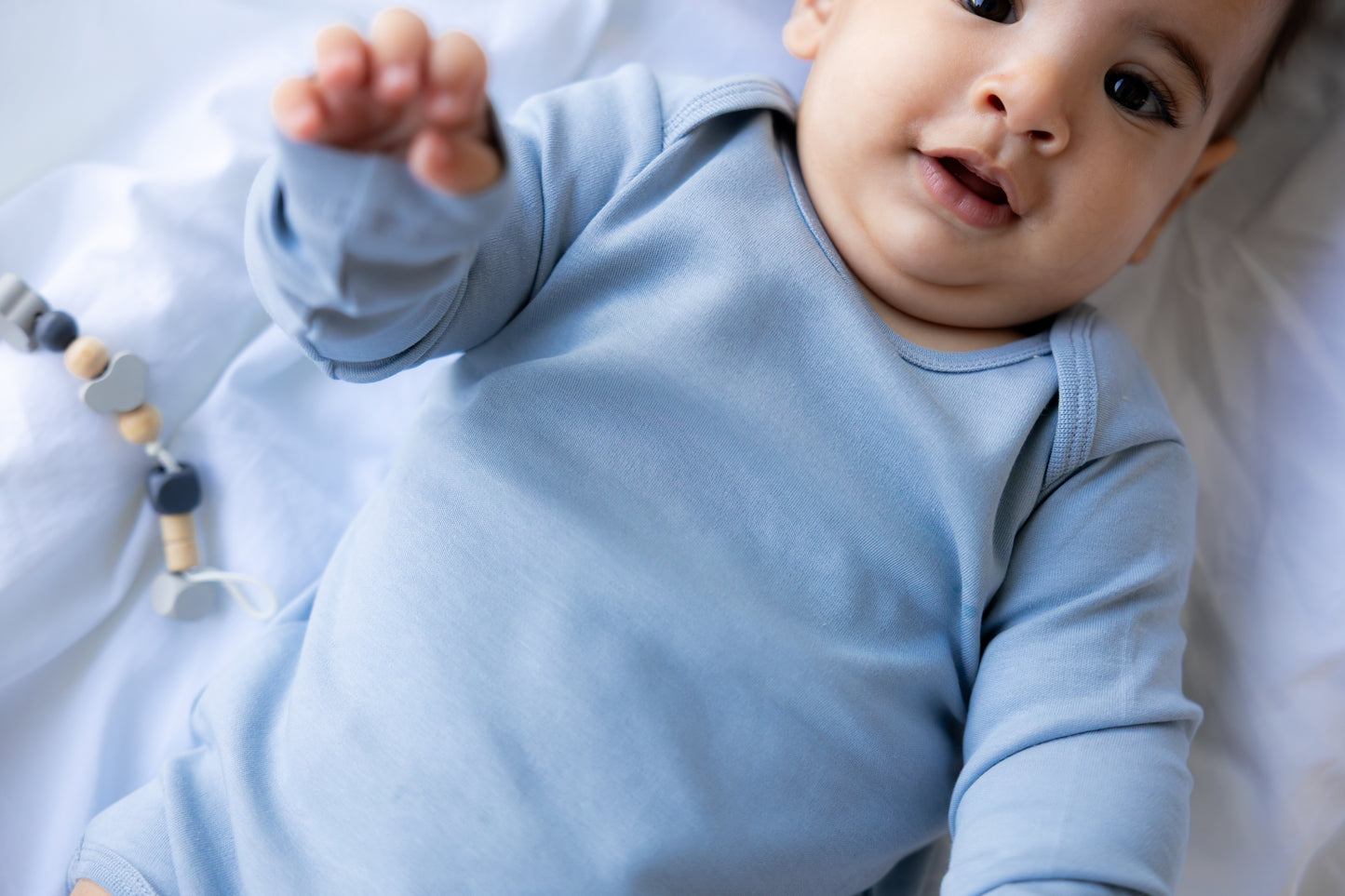 3-Pack Dusty Blue Longsleeve Bodysuits