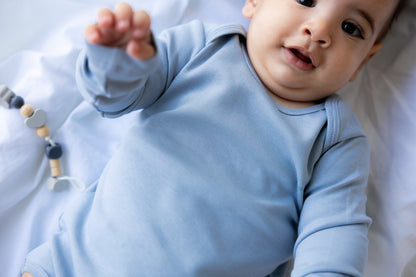 3-Pack Dusty Blue Longsleeve Bodysuits