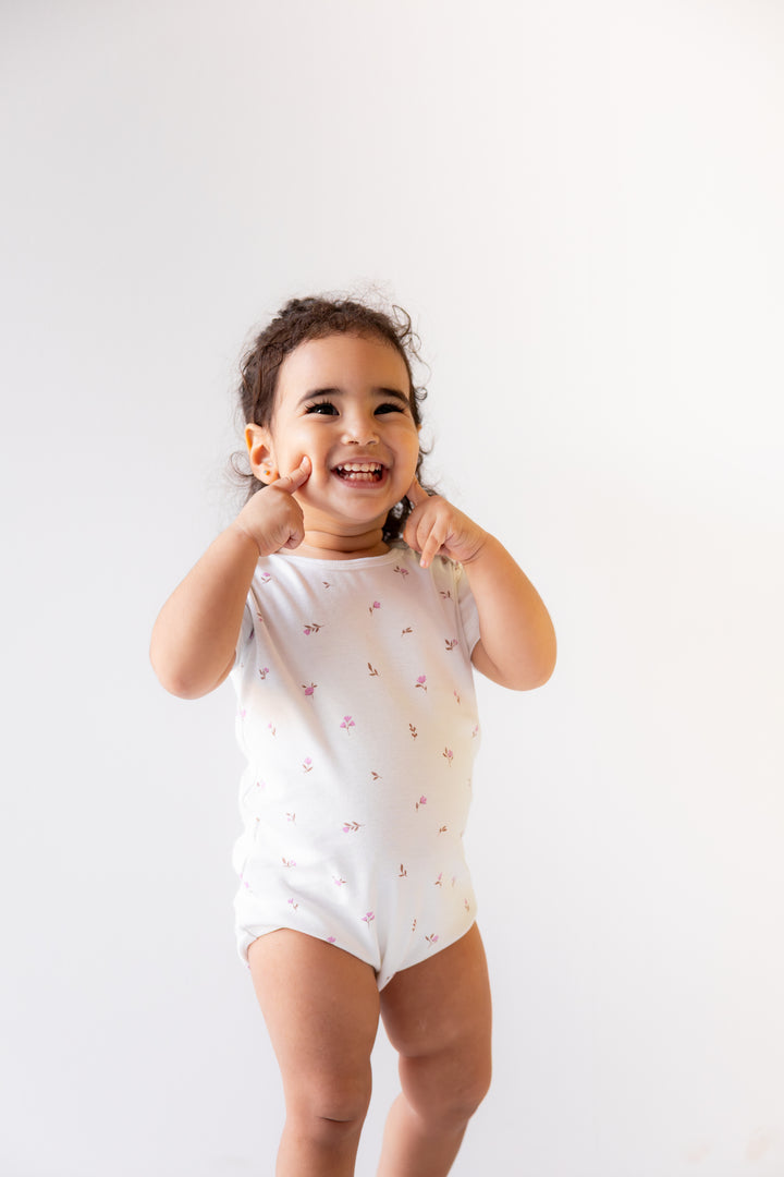 3-Pack Shortsleeve Bodysuit Meadow Blossoms