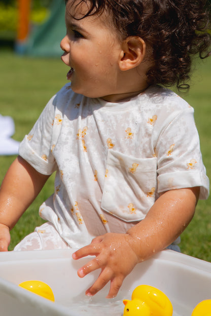Short Sleeve Romper (Ducky Days)
