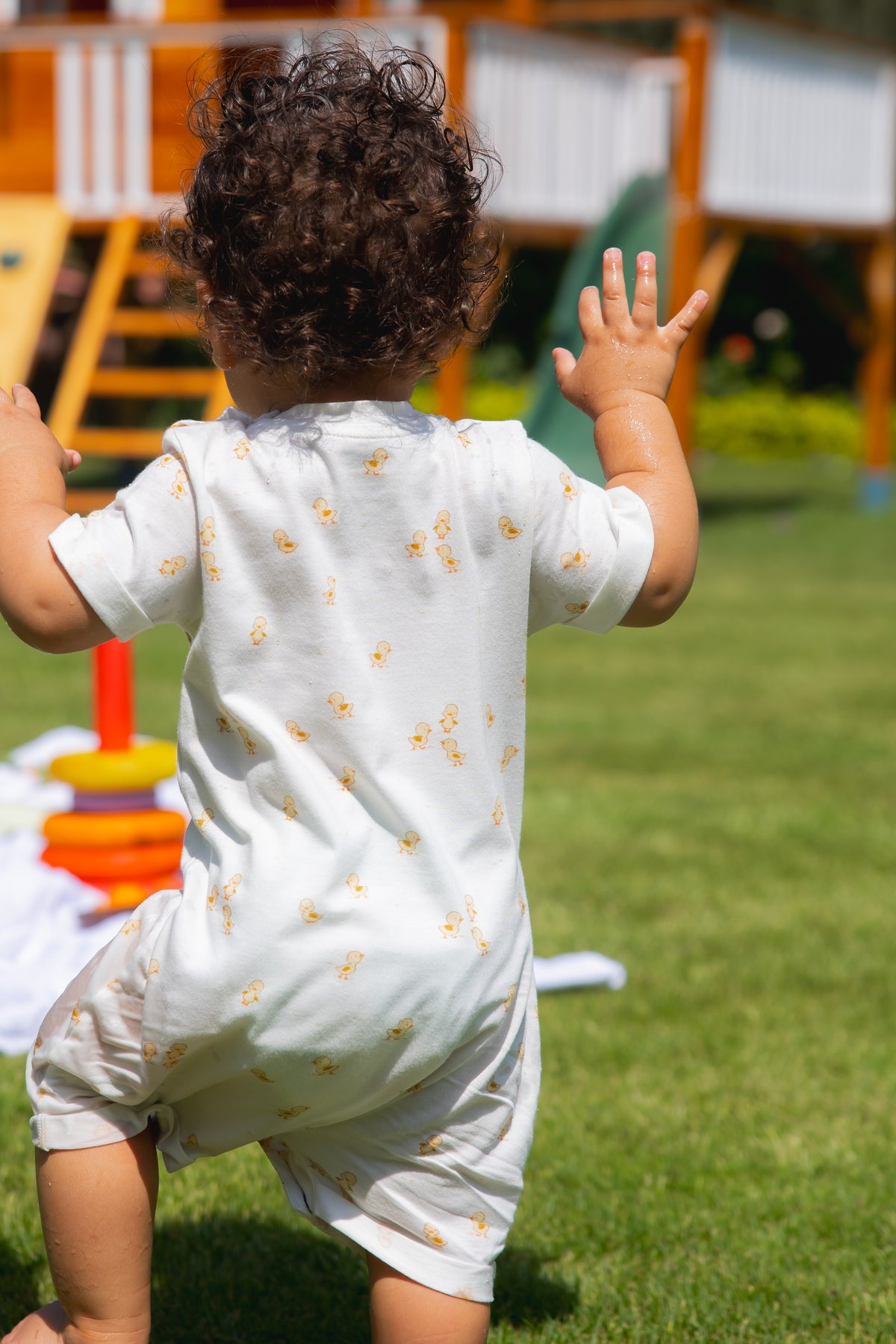 Short Sleeve Romper (Ducky Days)