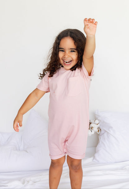 Short Sleeve Romper (Cashmere)