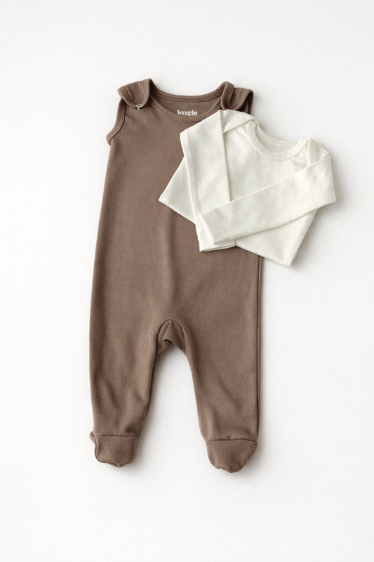 Footed Romper Set "Cocoa"