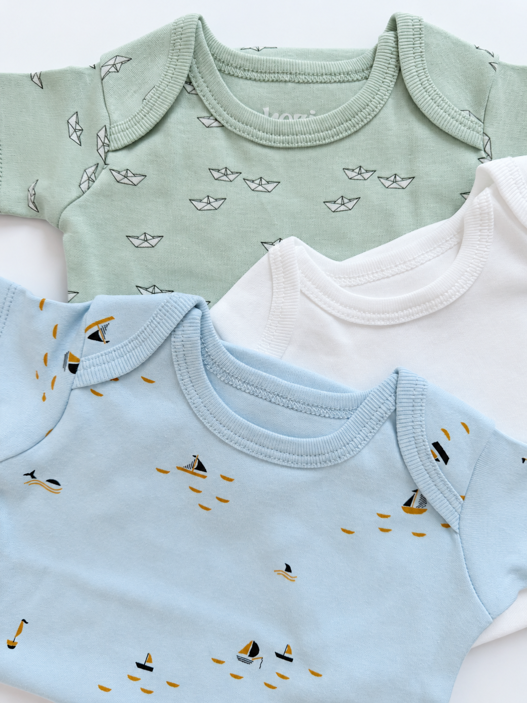 3-Pack Short Sleeve Bodysuit (Boats)