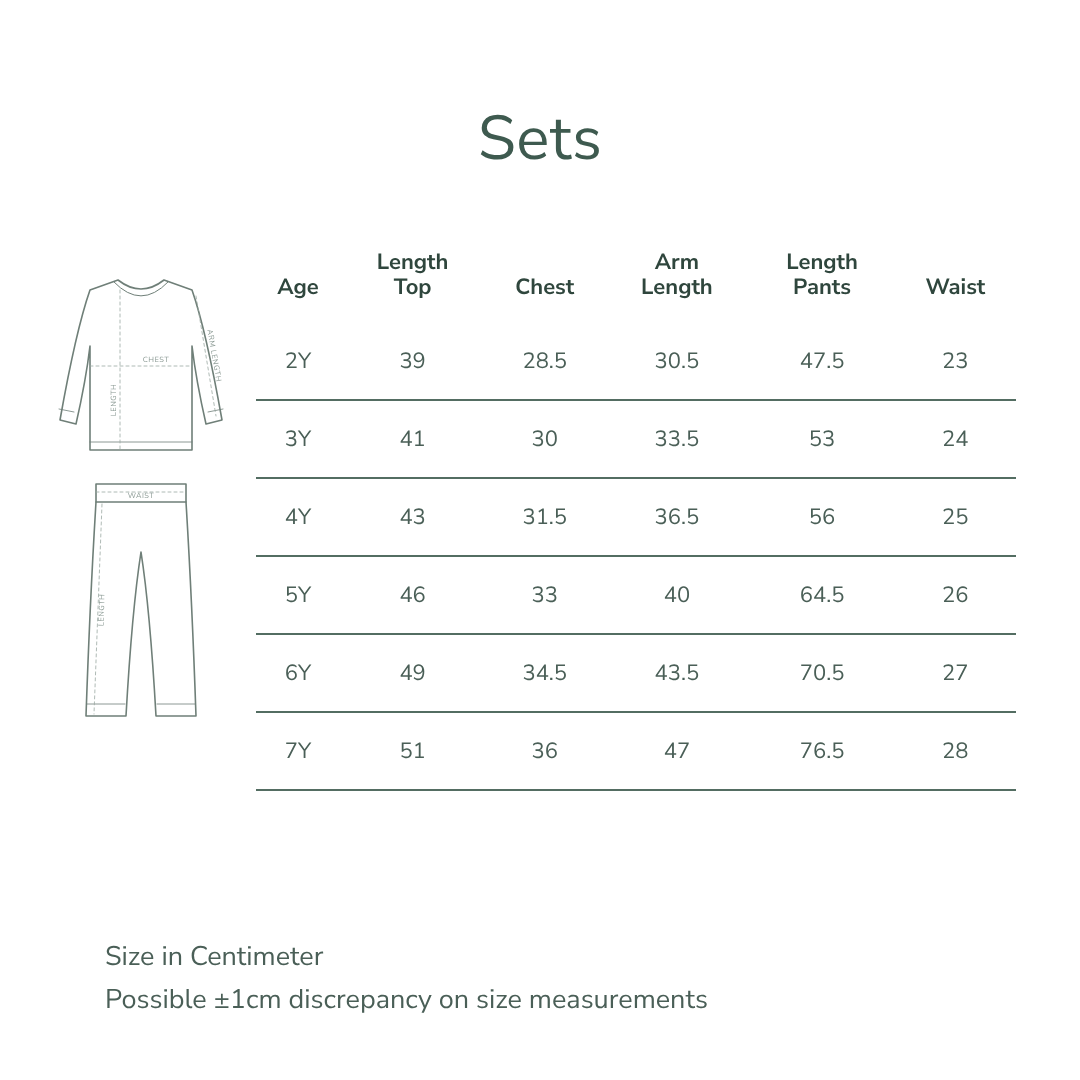 Kids Long Sleeve Pyjama Set (Daisies)