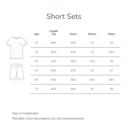 2-Piece Pocket Short Sleeve Set (Paper Boats)