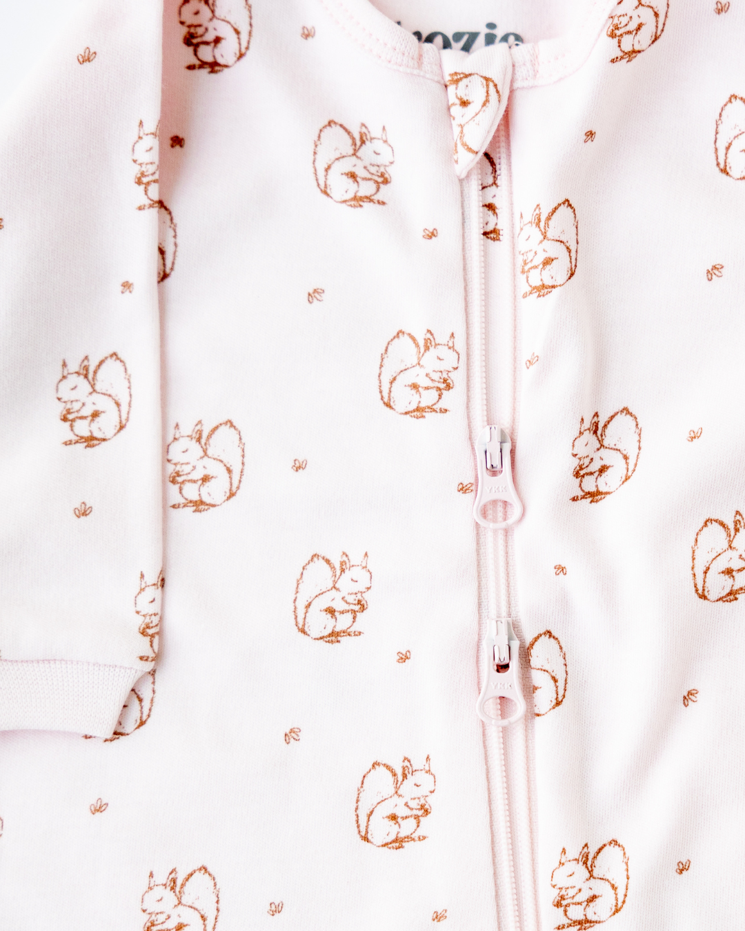 2 Way Zipper Sleepsuit - Forest Squirrel